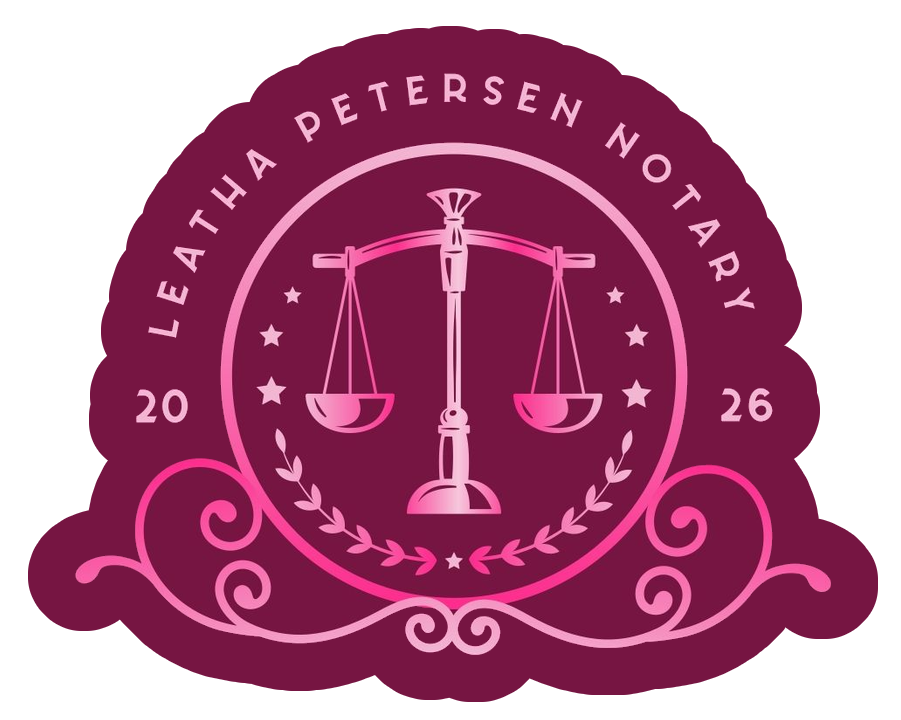 Leatha Petersen Notary Public logo